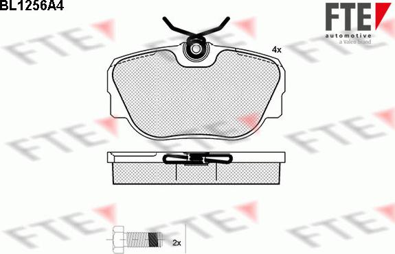 FTE BL1256A4 - Kit de plaquettes de frein, frein à disque cwaw.fr