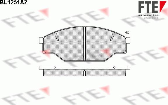 FTE 9010075 - Kit de plaquettes de frein, frein à disque cwaw.fr