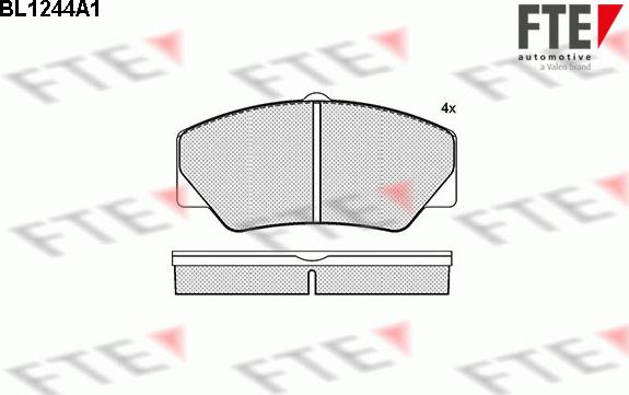 FTE 9010070 - Kit de plaquettes de frein, frein à disque cwaw.fr