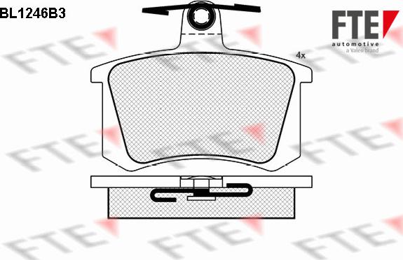 FTE BL1246B3 - Kit de plaquettes de frein, frein à disque cwaw.fr