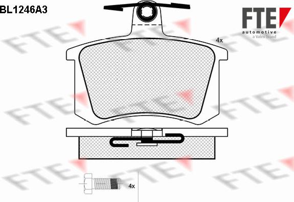 FTE BL1246A3 - Kit de plaquettes de frein, frein à disque cwaw.fr