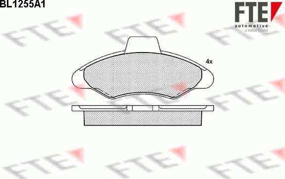 FTE 9010077 - Kit de plaquettes de frein, frein à disque cwaw.fr