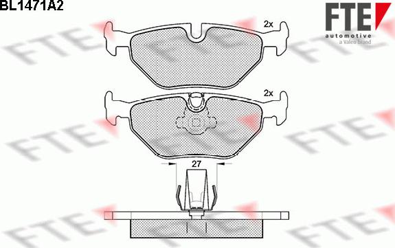 FTE 9010199 - Kit de plaquettes de frein, frein à disque cwaw.fr