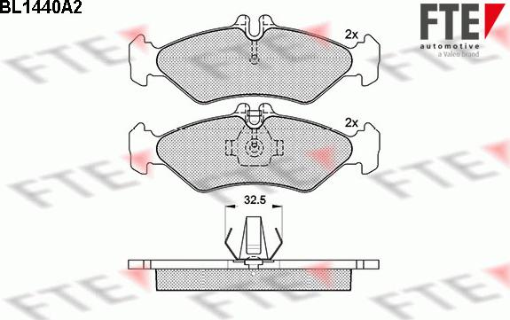 FTE 9010190 - Kit de plaquettes de frein, frein à disque cwaw.fr