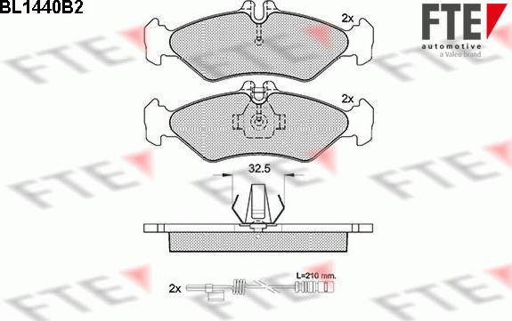 FTE 9010191 - Kit de plaquettes de frein, frein à disque cwaw.fr