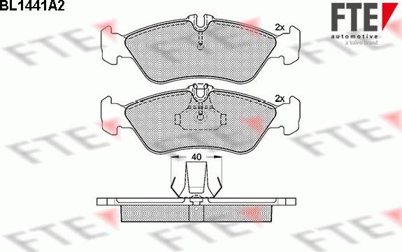 FTE 9010193 - Kit de plaquettes de frein, frein à disque cwaw.fr