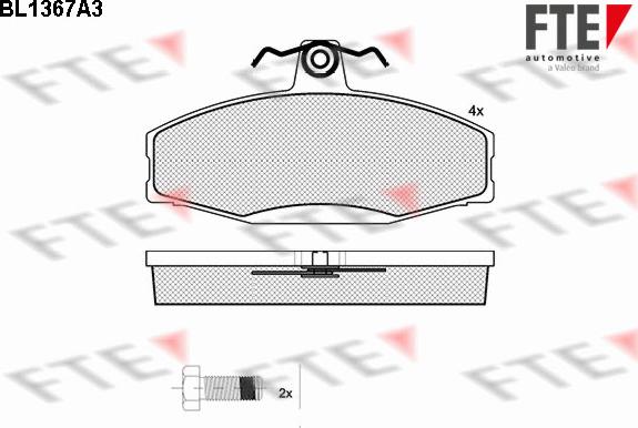 FTE 9010144 - Kit de plaquettes de frein, frein à disque cwaw.fr