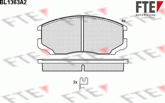 FTE 9010141 - Kit de plaquettes de frein, frein à disque cwaw.fr