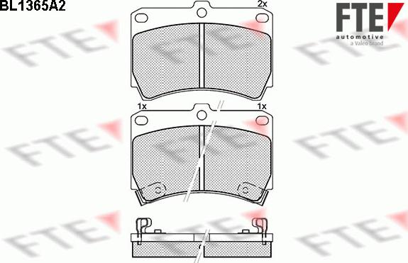 FTE BL1365A2 - Kit de plaquettes de frein, frein à disque cwaw.fr