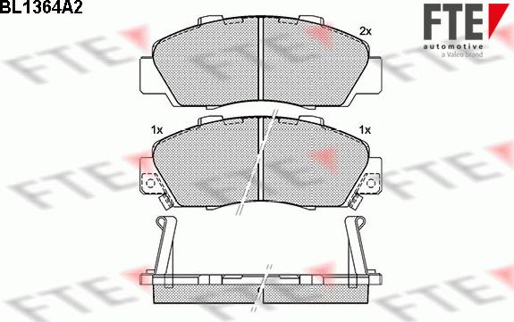 FTE 9010142 - Kit de plaquettes de frein, frein à disque cwaw.fr