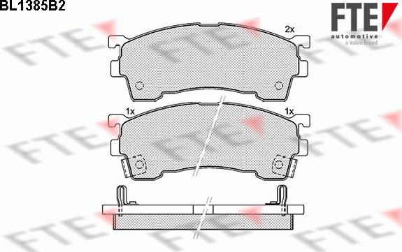 FTE BL1385B2 - Kit de plaquettes de frein, frein à disque cwaw.fr