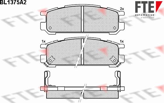 FTE BL1375A2 - Kit de plaquettes de frein, frein à disque cwaw.fr