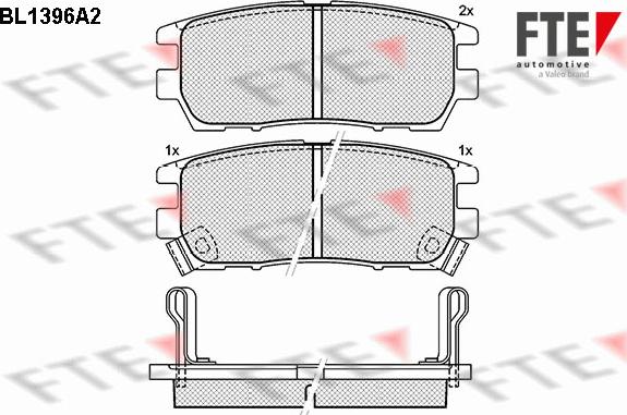 FTE 9010169 - Kit de plaquettes de frein, frein à disque cwaw.fr