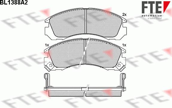 FTE BL1388A2 - Kit de plaquettes de frein, frein à disque cwaw.fr