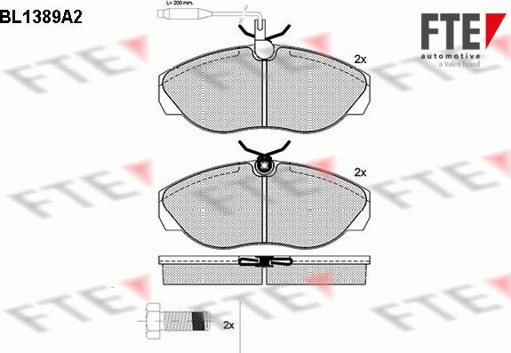 FTE 9010161 - Kit de plaquettes de frein, frein à disque cwaw.fr