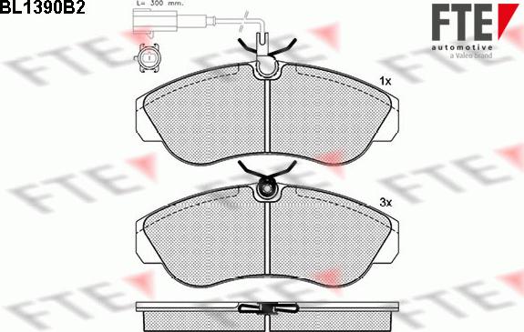 FTE BL1390B2 - Kit de plaquettes de frein, frein à disque cwaw.fr