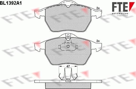 FTE 9010167 - Kit de plaquettes de frein, frein à disque cwaw.fr