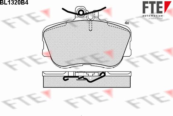 FTE 9010109 - Kit de plaquettes de frein, frein à disque cwaw.fr