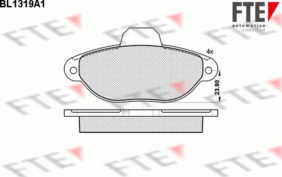 FTE BL1319A1 - Kit de plaquettes de frein, frein à disque cwaw.fr