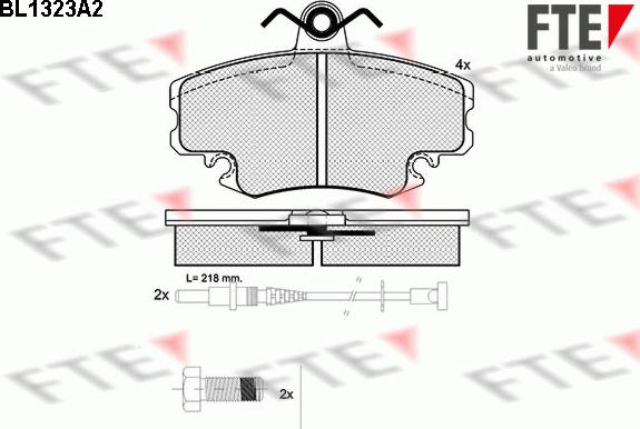 FTE 9010110 - Kit de plaquettes de frein, frein à disque cwaw.fr