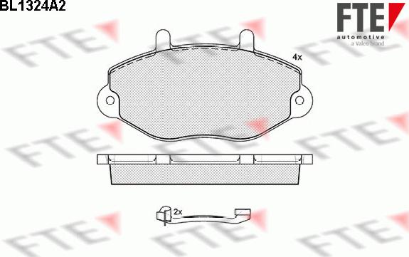 FTE 9010113 - Kit de plaquettes de frein, frein à disque cwaw.fr