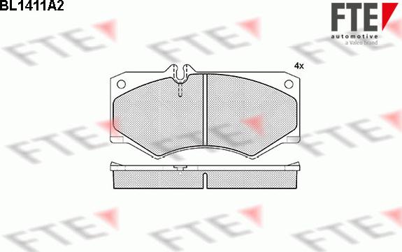 FTE BL1411A2 - Kit de plaquettes de frein, frein à disque cwaw.fr