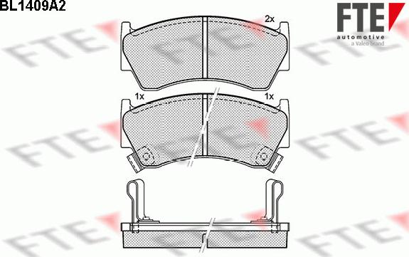 FTE BL1409A2 - Kit de plaquettes de frein, frein à disque cwaw.fr