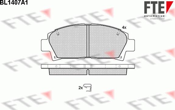 FTE 9010182 - Kit de plaquettes de frein, frein à disque cwaw.fr