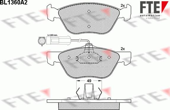 FTE 9010139 - Kit de plaquettes de frein, frein à disque cwaw.fr