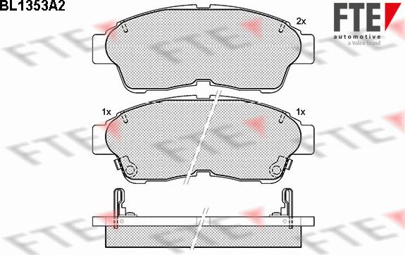 FTE BL1353A2 - Kit de plaquettes de frein, frein à disque cwaw.fr