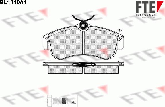 FTE 9010130 - Kit de plaquettes de frein, frein à disque cwaw.fr