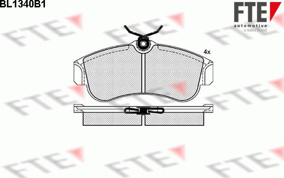 FTE 9010131 - Kit de plaquettes de frein, frein à disque cwaw.fr