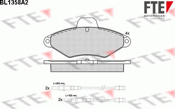 FTE 9010138 - Kit de plaquettes de frein, frein à disque cwaw.fr