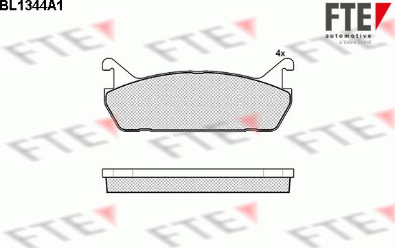 FTE 9010133 - Kit de plaquettes de frein, frein à disque cwaw.fr