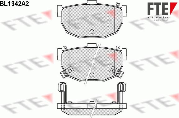 FTE BL1342A2 - Kit de plaquettes de frein, frein à disque cwaw.fr