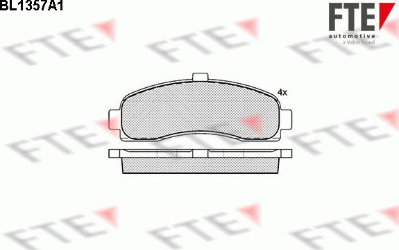 FTE 9010137 - Kit de plaquettes de frein, frein à disque cwaw.fr