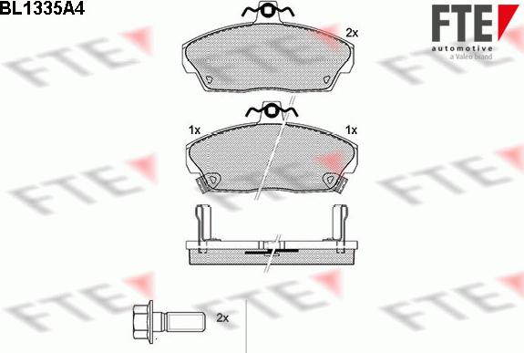 FTE 9010124 - Kit de plaquettes de frein, frein à disque cwaw.fr