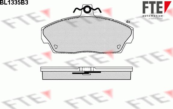 FTE BL1335B3 - Kit de plaquettes de frein, frein à disque cwaw.fr