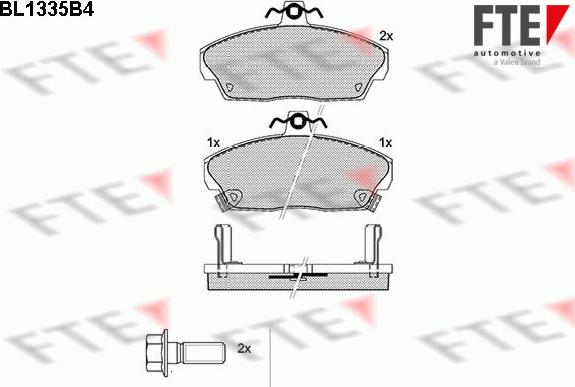 FTE 9010126 - Kit de plaquettes de frein, frein à disque cwaw.fr