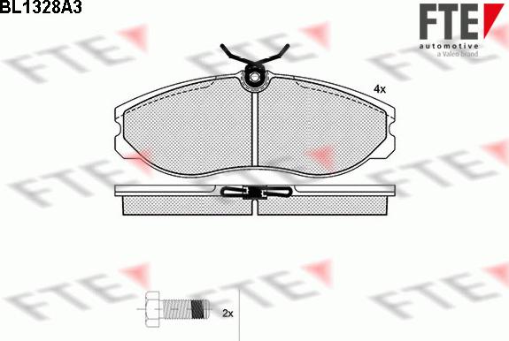 FTE 9010120 - Kit de plaquettes de frein, frein à disque cwaw.fr