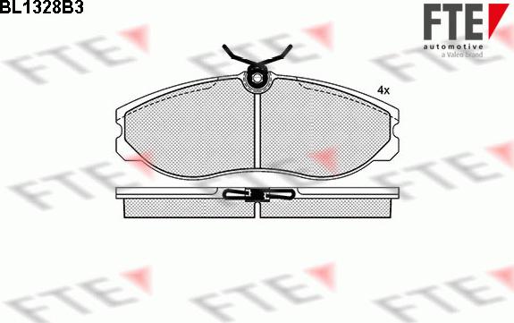 FTE BL1328B3 - Kit de plaquettes de frein, frein à disque cwaw.fr