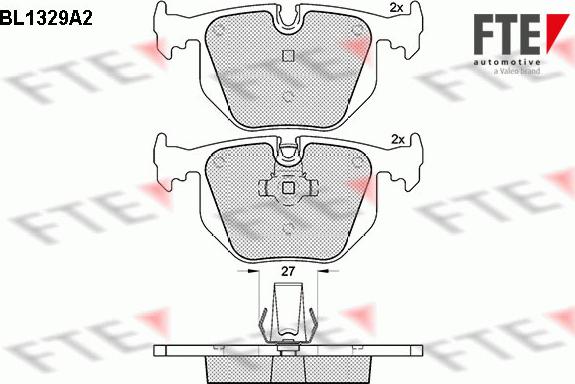 FTE BL1329A2 - Kit de plaquettes de frein, frein à disque cwaw.fr