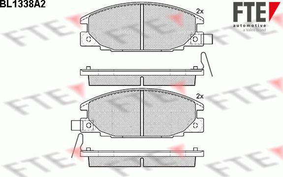 FTE 9010127 - Kit de plaquettes de frein, frein à disque cwaw.fr