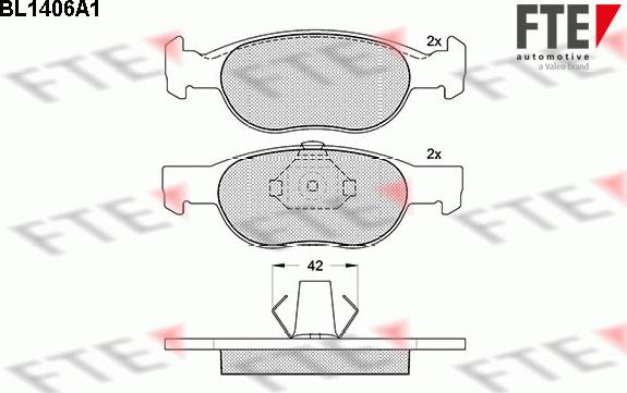 FTE 9010179 - Kit de plaquettes de frein, frein à disque cwaw.fr