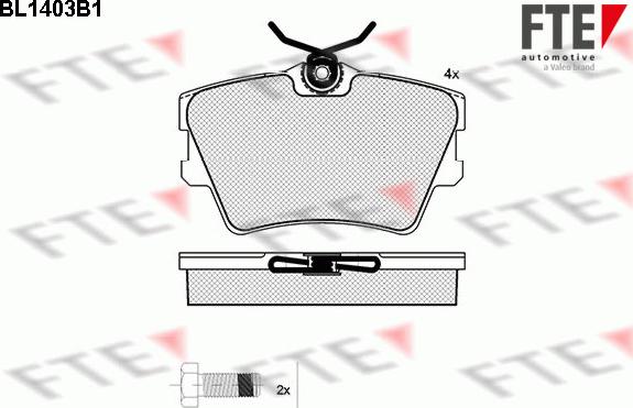 FTE 9010175 - Kit de plaquettes de frein, frein à disque cwaw.fr