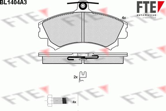 FTE BL1404A3 - Kit de plaquettes de frein, frein à disque cwaw.fr