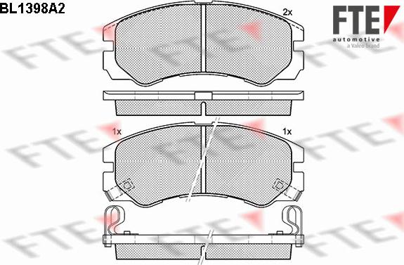 FTE BL1398A2 - Kit de plaquettes de frein, frein à disque cwaw.fr