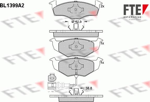 FTE 9010172 - Kit de plaquettes de frein, frein à disque cwaw.fr