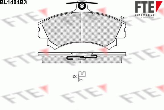 FTE BL1404B3 - Kit de plaquettes de frein, frein à disque cwaw.fr