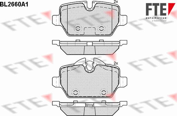 FTE BL2660A1 - Kit de plaquettes de frein, frein à disque cwaw.fr